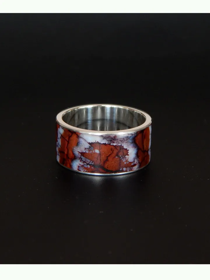 Ring stabilized mammoth molar. Exclusive gift for a man.