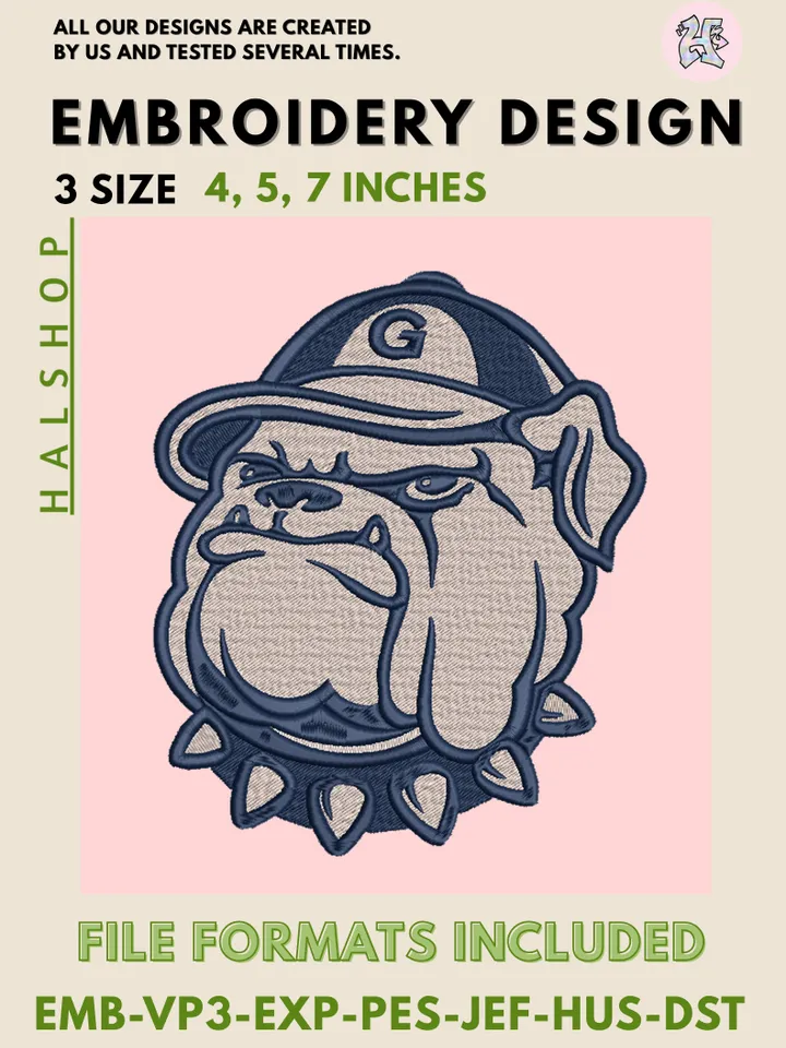 NCAA Georgetown Hoyas Logo Embroidery Design β Elite College Team Digital Embroidery File ππ