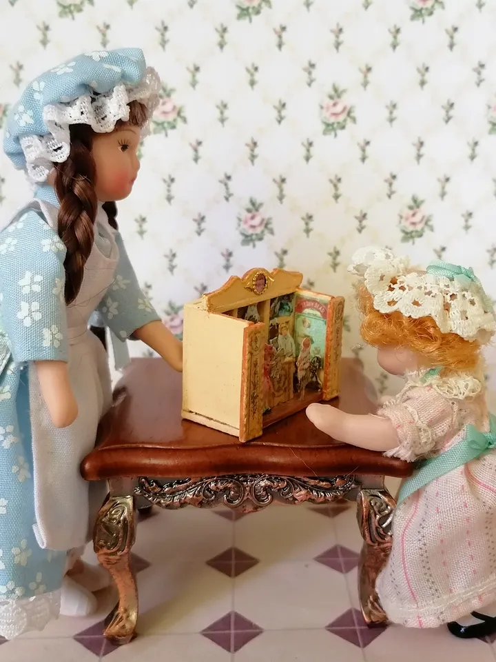 Paper theater. Puppet show. Toy store. Dollhouse miniature.1:12 scale.