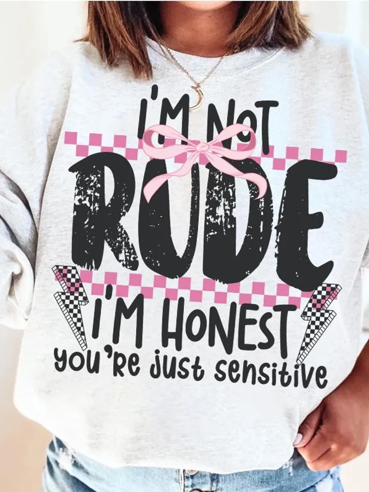 I'm Not Rude PNG Snarky Sarcastic Funny saying Png Retro Checkered Trendy Womens Sarcasm Edgy Png Sassy Png Funny Mom Attitude Png ORIGINAL