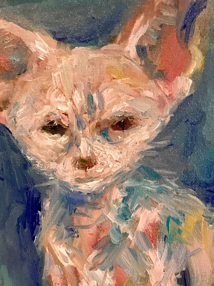 Fennec fox original oil painting on canvas,animals paintings,unstretched canvas,unique handmade gift for animal lovers,wall decor.