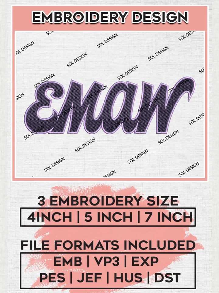 NCAA Emaw Team Word Logo Embroidery Design Files, NCAA Kansas State Wildcats Machine Embroidery, NCAA Teams, 3 sizes, NCAA Machine embroidery designs, Digital Download