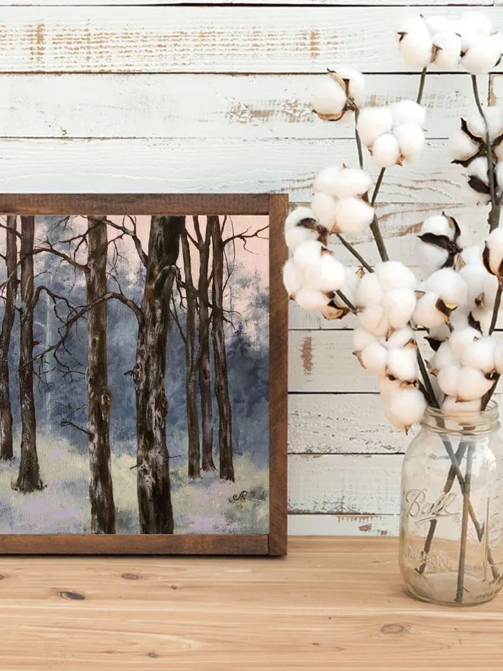Forest Oil Painting Trees Original Oil Wall Art