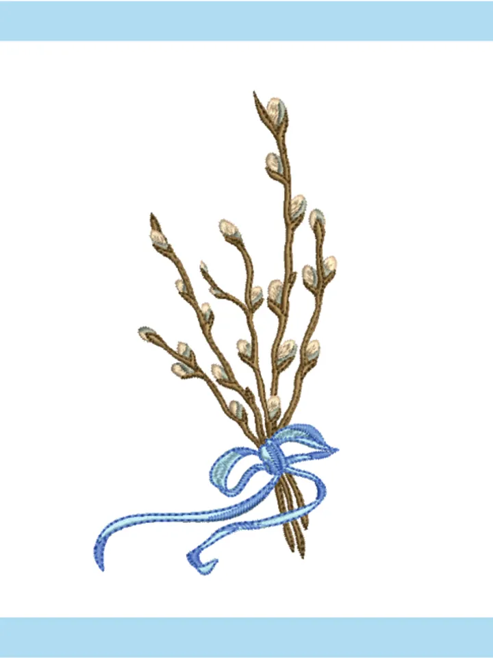 Spring Branch Willow machine embroidery design
