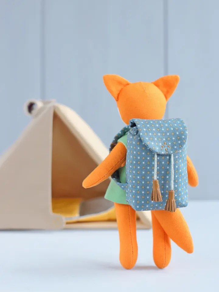 2 PDF Mini Fox and Camping Set Sewing Patterns Bundle