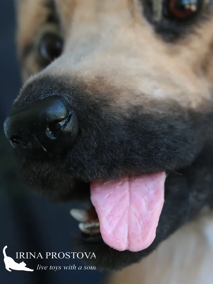 German Shepherd realistic plush toy