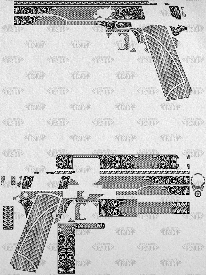 VECTOR DESIGN Kimber Stainless Target 6 in Scrolls and scale