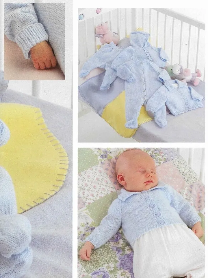 Knitting baby pattern , Set Knitting Pattern  Legging Cardigan Newborn Premature Doll