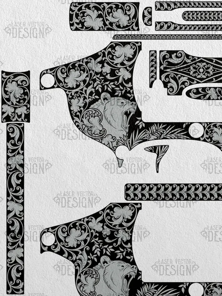 VECTOR DESIGN Smith & Wesson 642 2 in Bear and Scrolls