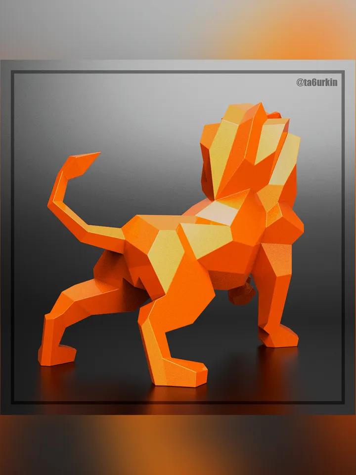 Welding Project Plans Drawings Lion (DXF, PDF)