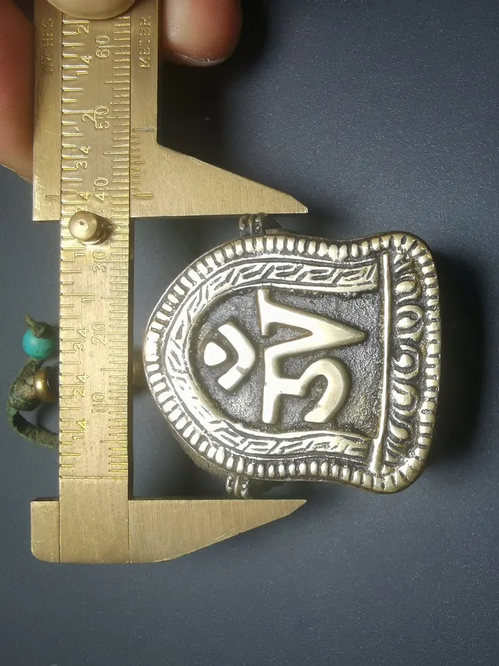 Gandhanra Antique Handmade Gau Ghau Shrine, Mini Tibetan Buddhist Altar Amulet Pendant,80 years old
