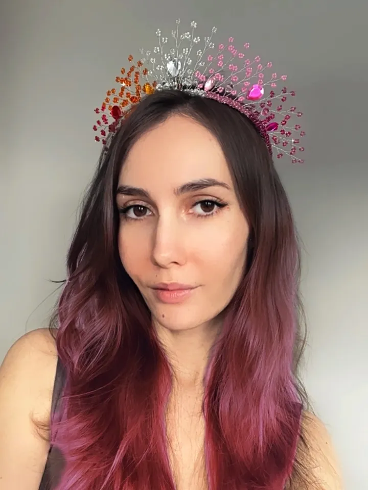 Flowers crown, Pride headpiece, Lesbian accessories, Pride jewelry, Lesbian jewelry, LGBT accessories, LGBTQ jewelry