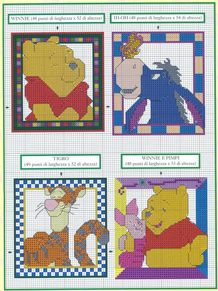 Winnie Pooh and Friends Cross Stitch Pattern Digital Download PDF