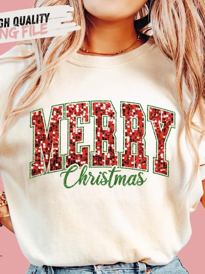 Christmas Glitter Png, Merry Christmas Png, Retro Christmas Png, PNG, Santa Claus PNG, Bundle Png, Sublimation Designs
