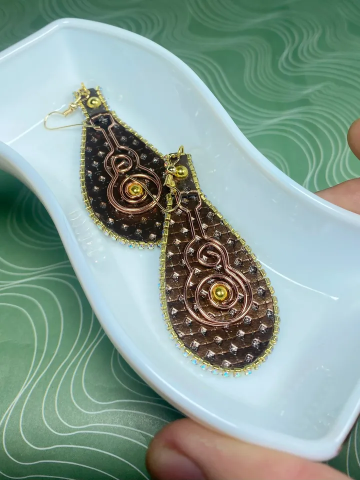 Designer handmade earrings. Handmade jewelry.