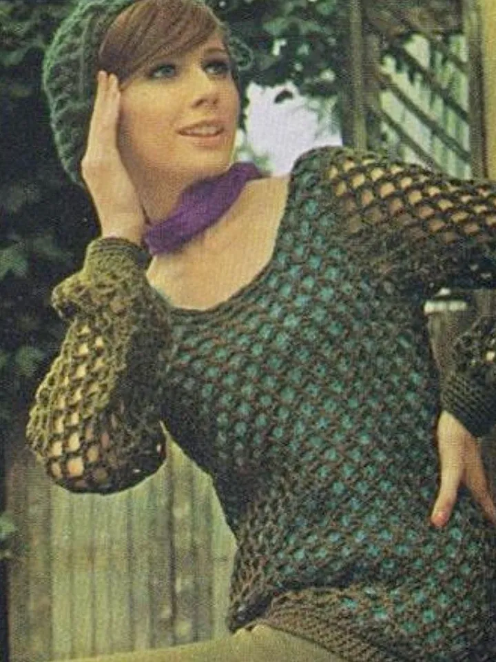 Mesh sweater crochet pattern, summer sweater crochet pdf
