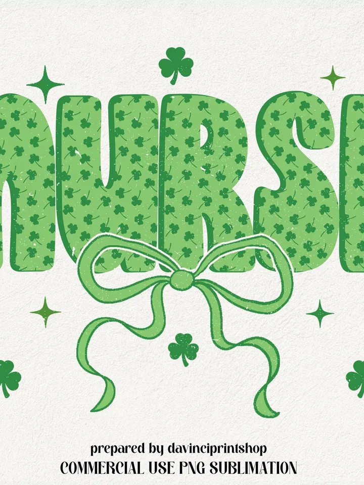 Retro Nurse St Patricks Day PNG, Nurse St Patricks Day PNG, Lucky Shamrock png, St Patricks Nurse png, Retro St Patricks, Gift for nurse,png
