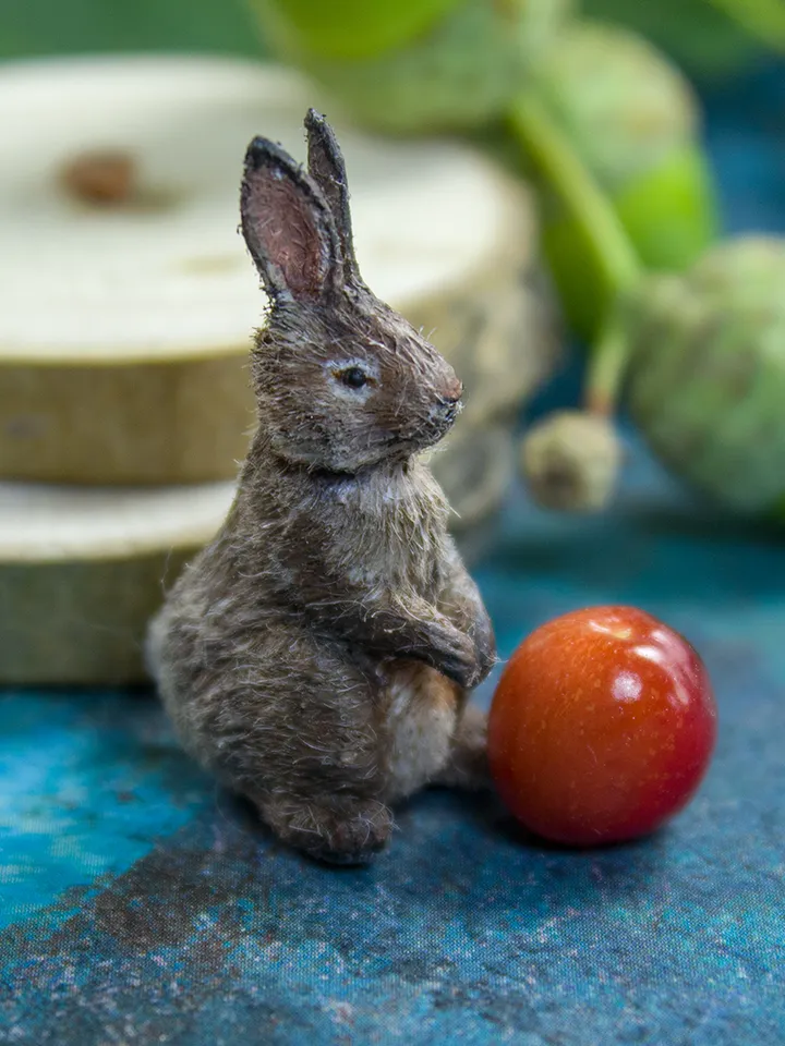 TUTORIAL Miniature bunny with polymer clay/ wool