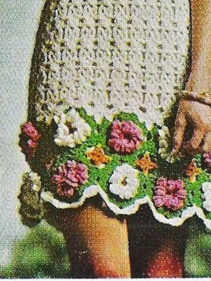 Crochet dress, vintage dress, women dress, summer dress, flower dress , crochet pattern pdf