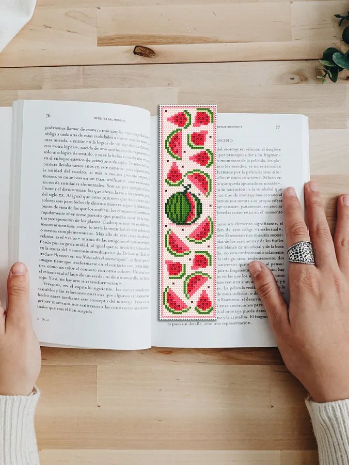 Bookmark set cross stitch pattern download PDF Handmade bookmark pattern digital PDF, Tropical fruit cross stitch Pineapple, Grapevine #B147