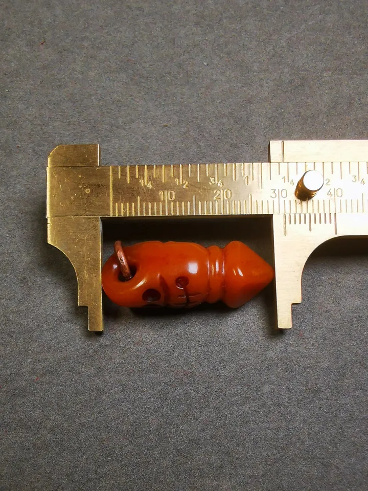 Gandhanra Tibetan Bone Carved Phurba Amulet, Ritual Implement Pendant