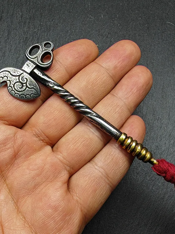 Gandhanra Handmade Antique Tibetan Kartika and Ax of the Dakinis | Trantic Buddhism Ritual Implement for Dharma Practitioners