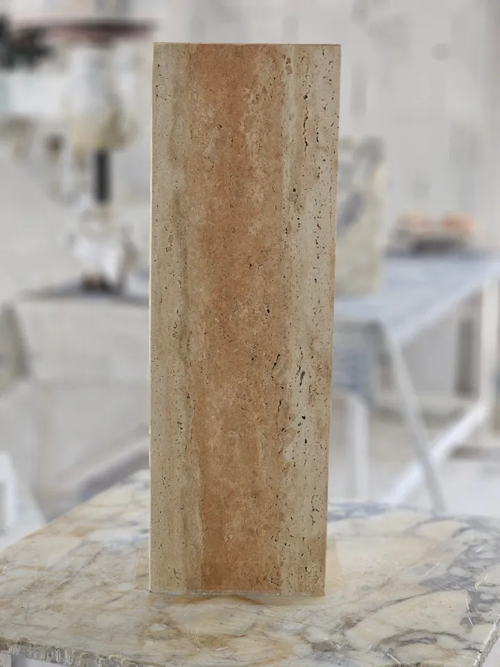 Travertine cube table,nightstand side table end table real travertine handmade and free shipping