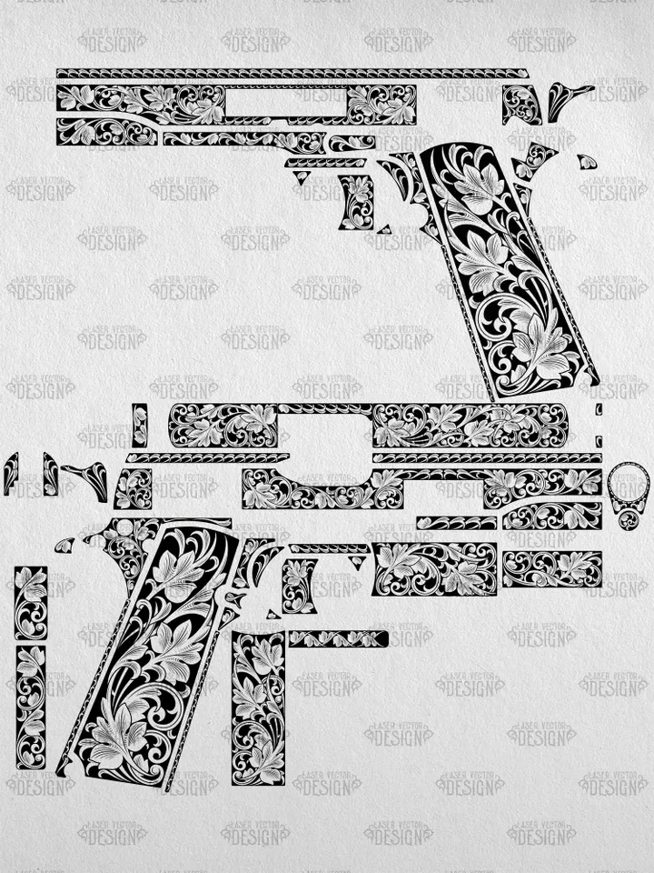 VECTOR DESIGN Remington 1911 R 1s Leafy scrolls