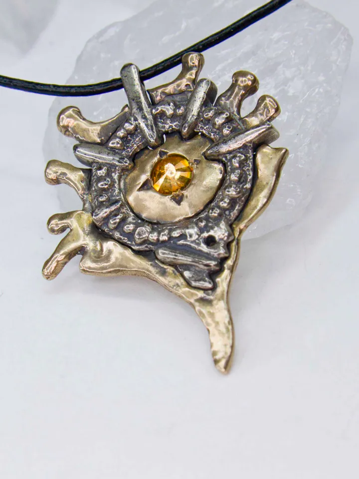 Amulet of Hellfire based on the magic of the world of Diablo / Gamer cosplay / diablo jewelry