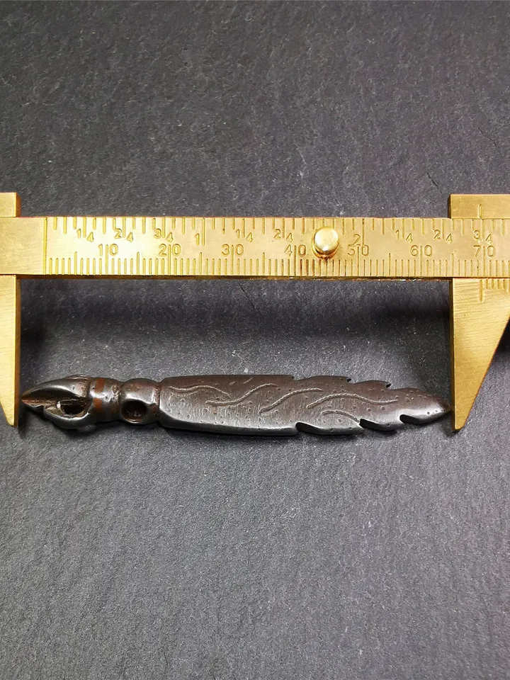 Gandhanra Vintage Tibetan Buddhism Amulet,Fire Vajra Sword of Wisdom Buddha Manjushri, Made of Cold Iron,2.8"