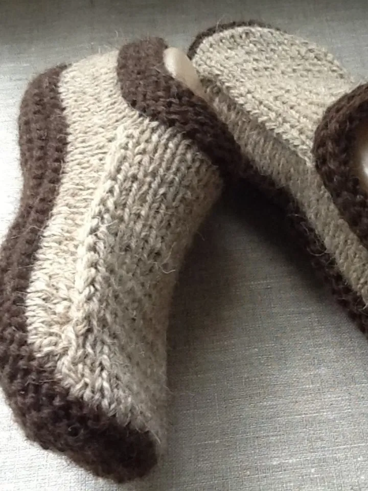 Woolen slippers Mens rustic sheet yarn Home shoes