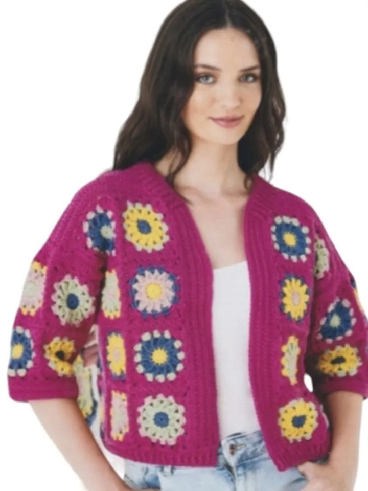 Cardigan pattern, granny squares cardigan, crochet pattern cardigan, long and short cardigan pdf