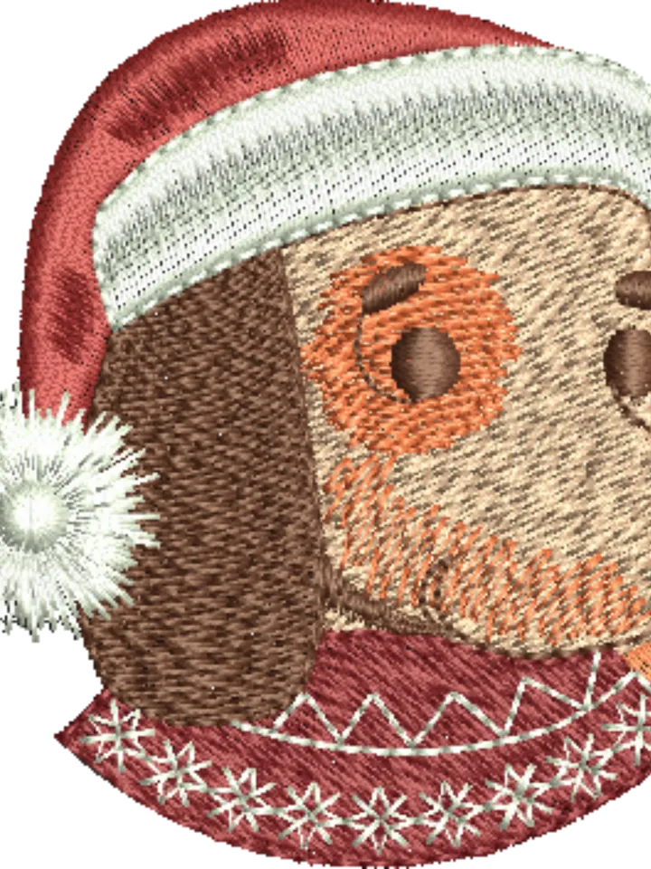 Machine embroidery design -
CHRISTMAS SANTA-DOG