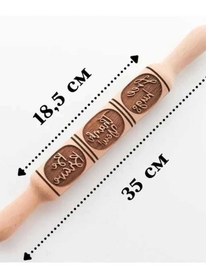 Original Embossed rolling pin Wooden engraved rolling pin Dough with pattern Cookie stamp Carved molds Gingerbread Gift