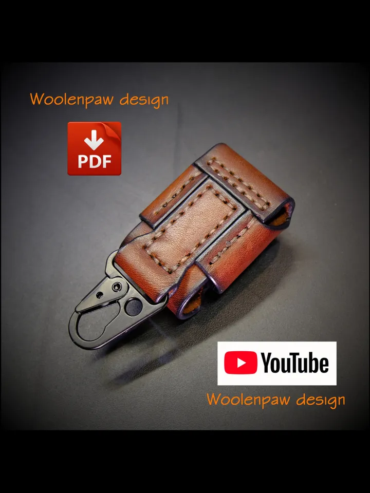 Zippo Pouch - leather pattern PDF. EDC32