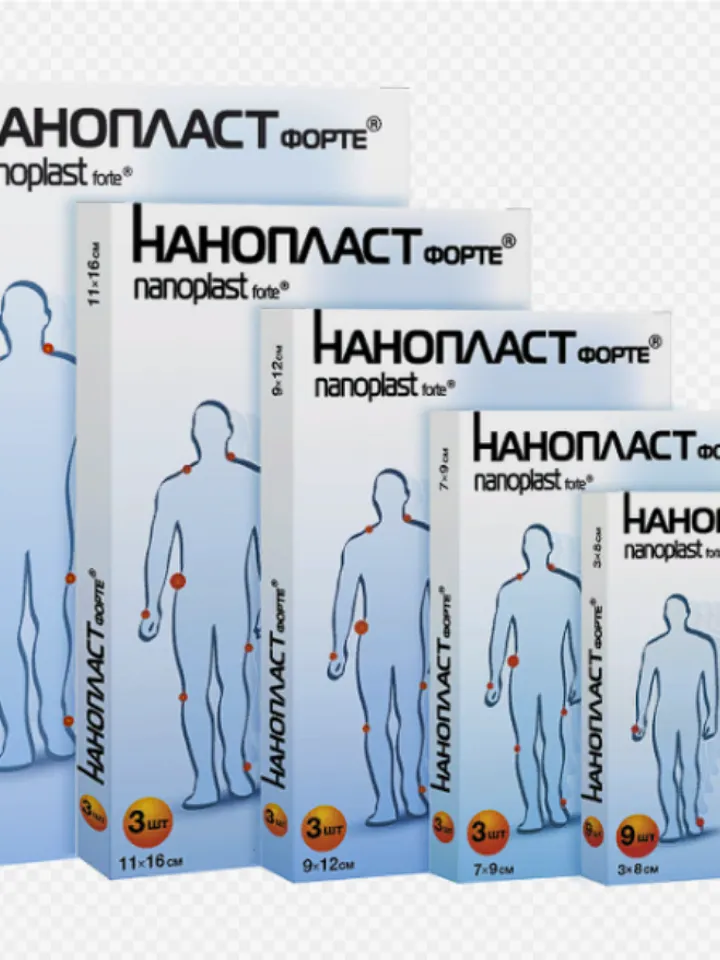 NANOPLAST FORTE analgesic anti-inflammatory patch 5 packs x 5 sizes (21 pieces)