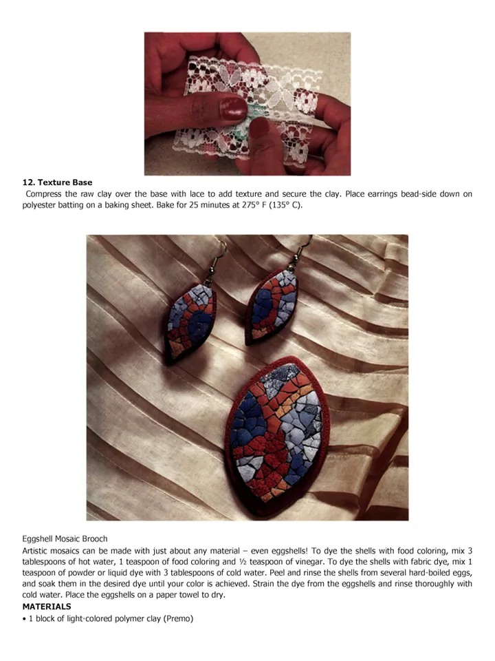 Polymer Clay Jewelry: 20 Projects Plus Techniques for Making Faux Textures, Embbellishments, and More