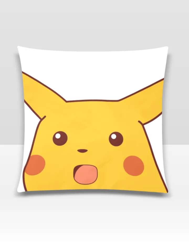 Surprised Pikachu Meme Pillow Case (2 Sided Print)