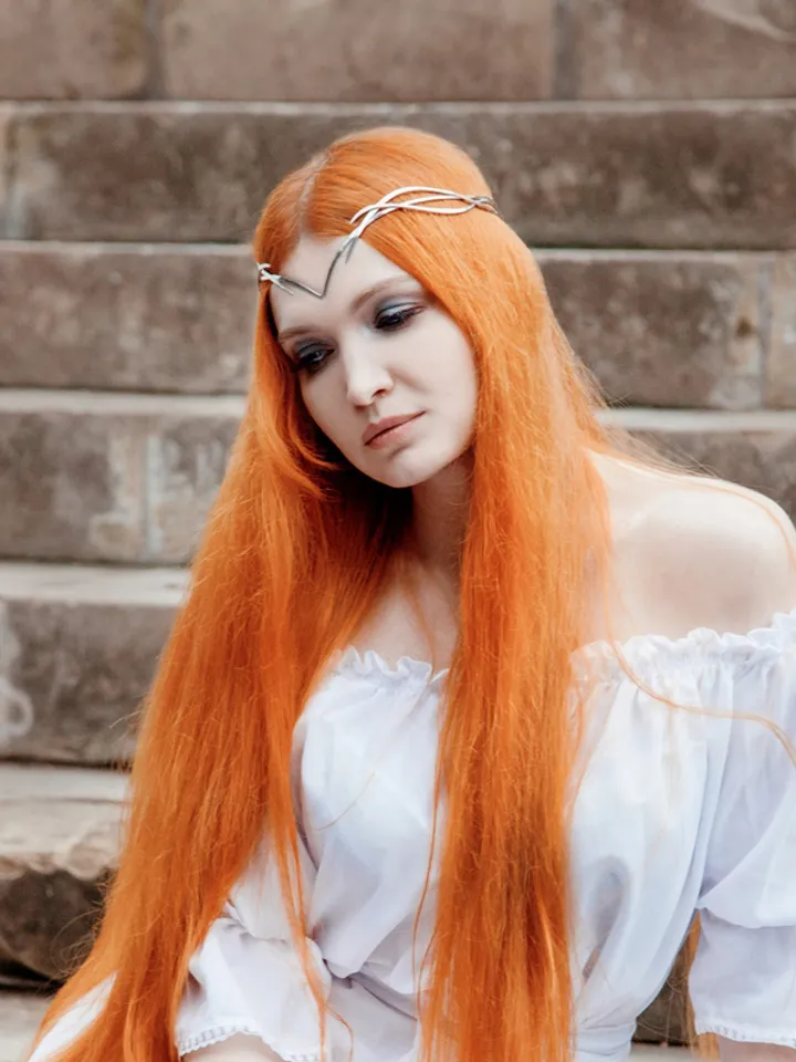 Wedding tiara Bridal Silver Elf Tiara elven Silver circlet Wedding Headpiece silver diadem fairy fantasy wedding Cellnen