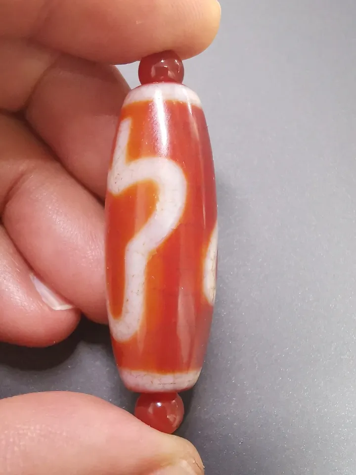 Gandhanra Antique Tibetan Dzi Bead(30 Years Old), Fire Agate Bodhi Bead,Protective Amulet Bead Pendant