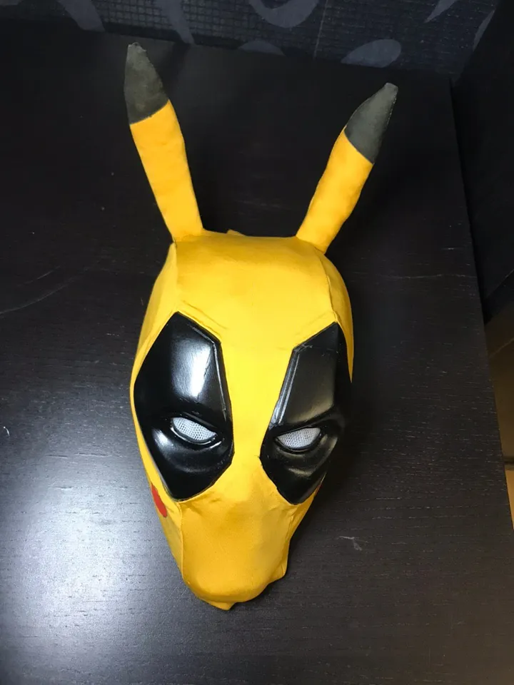 Deadpool Pikachu mask / Pikapool pokemon cosplay