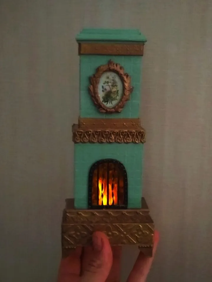1:12 scale.Fireplace for dollhouse handmade.
