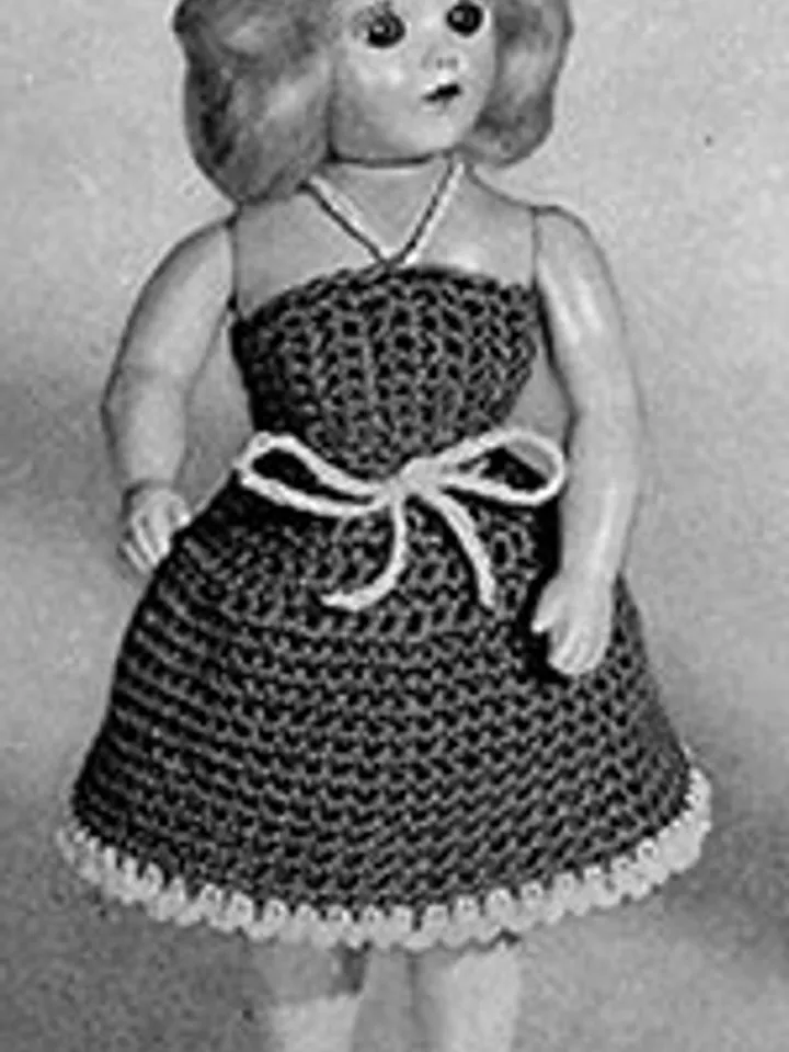 Vintage Crochet Pattern Dress for Doll Debbie Doll Pattern Digital Download PDF