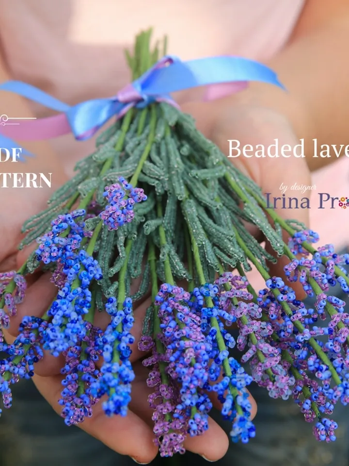 Beaded lilies of the valley, lavender, rose, peony | Beaded Flowers pattern | Seed bead patterns