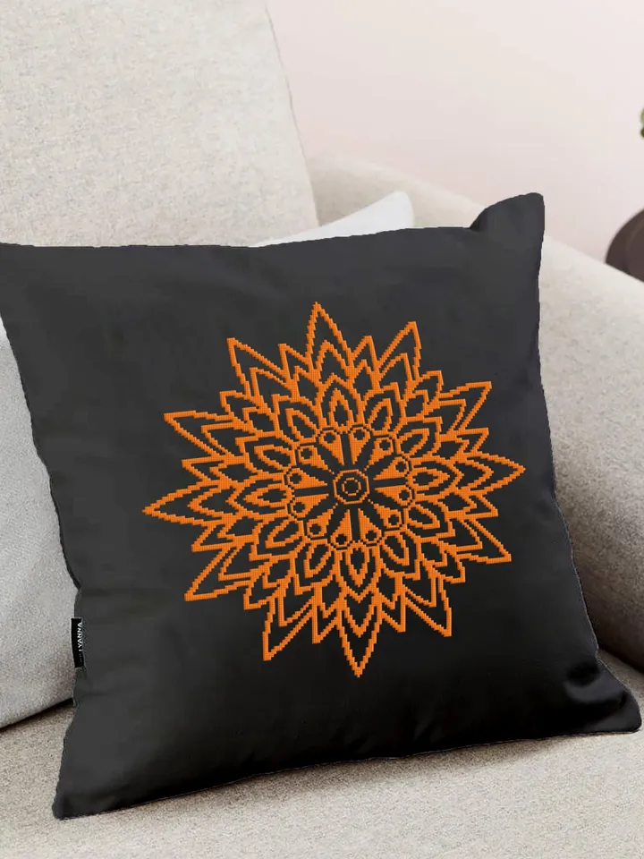 Flower mandala set cross stitch pattern download PDF Monochrome mandala cross stitch chart, Awesome pattern digital PDF Floral ornament #S11