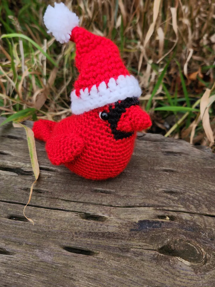 Crochet Red Cardinal Ornament PDF Pattern