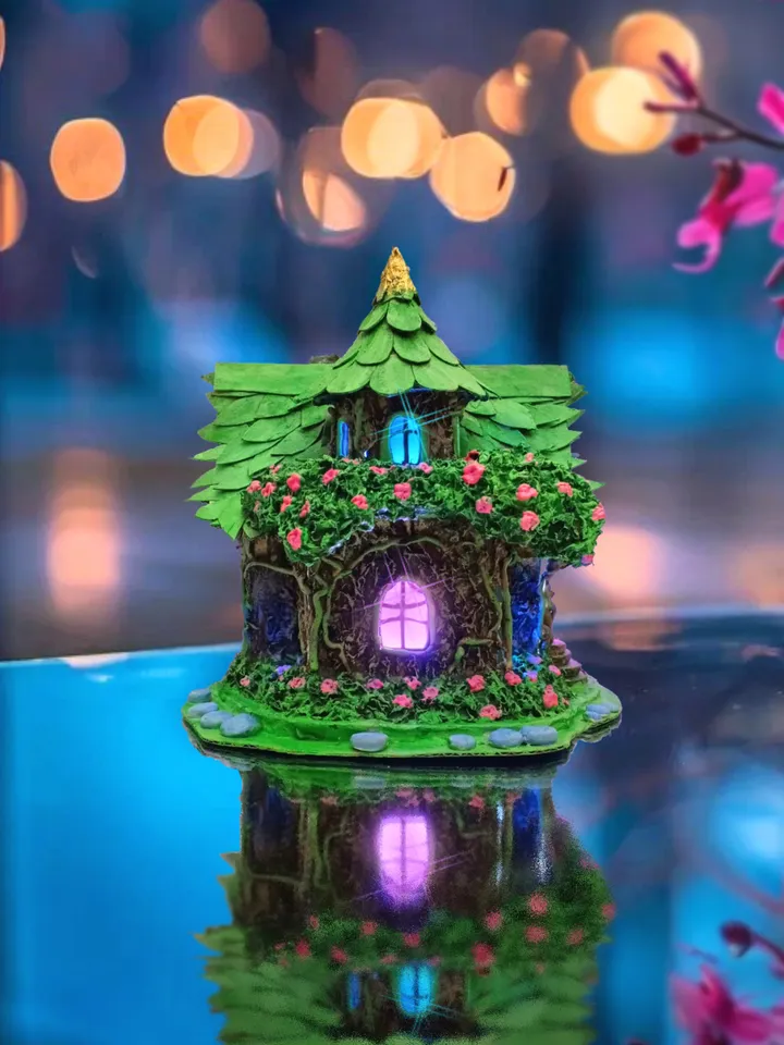 Night light "Elves House" Fairy house Kids lamp Bedroom lamp