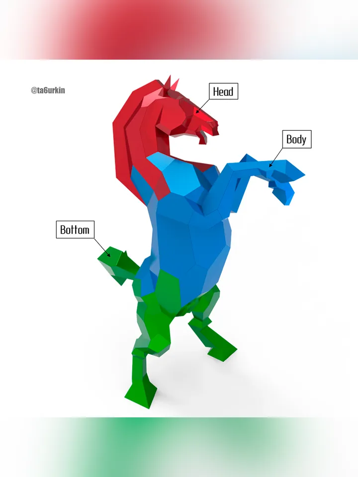 Welding Project Plans Drawings Horse (DXF, PDF)
