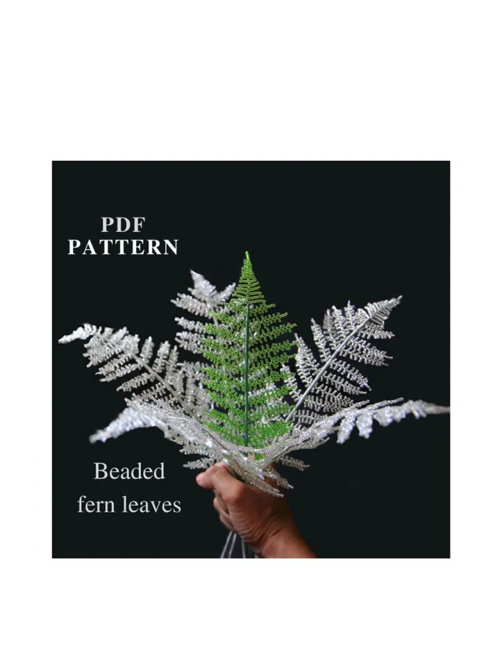 Beaded Rose,  fern and and lilies | French Beaded Flowers pattern | Seed bead patterns | Beading tutorial