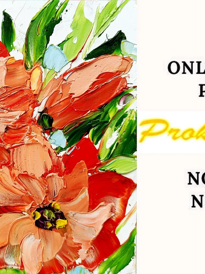 Flowers Oil Painting Floral Original Art Impasto Tulips Art Spring Gifts for Her by ArtProkopaloSv